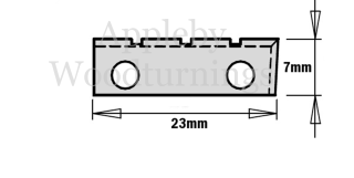 23 x 7 x 1.5mm Reversible Knives Solid Carbide Replacement Tips With 3 Grooves 1 piece 