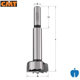 38.1mm x 90mm CMT HSS Forstner Bit R/H With 9.5mm Shank 537.381.31