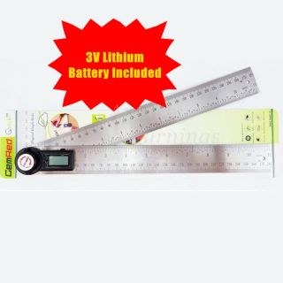 360 Degree Digital Angle Finder 280mm Rule GEMRED supplied by Appleby Woodturnings