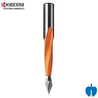10mm Diameter x 57.5mm Overall Length Kyocera Unimerco Through Point Dowel Drill Bit L/H 