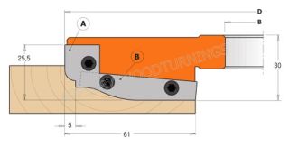 CMT Panel Raiser Tips 50 x 20 x 1.5mm A2 per pair 695.013.A2