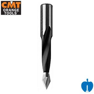 5.5mm Diameter x 70mm Overall Length 2 Flute Through Point Dowel Drill Bit R/H CMT