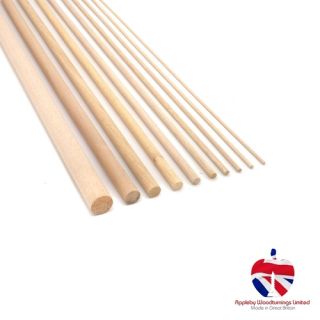 40mm Diameter x 1000mm (1 Meter) long Softwood Dowel Rod