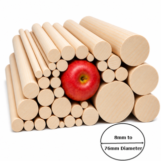 15mm Diameter x 1200mm (1 Meter) long Softwood Dowel Rod