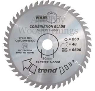 190mm Z=36 Id=30 TREND Industrial Hand Held / Portable Saw Blade To Fit Festool AT65