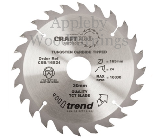210mm Z=24 Id=30 Trend Hand Held / Portable Saw Blade To Fit Festool TS75