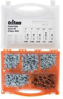 Triton Pocket-Hole Screw Kit 675pc SK03