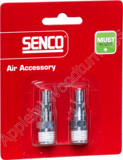 Senco 1/4" NPT Male Air Plug Twin Pack 