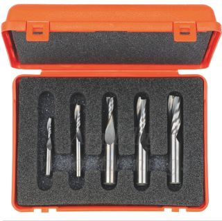 3/16"-1/2" dia 3/4"-1 1/4" cut S=1/4"-1/2" 5 Piece CNC Finishing Spiral Set 2 Flute Neg. R/H CMT